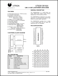 Click here to download UT62S12816BS-70LI Datasheet