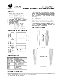 Click here to download UT62W1024PC-35LL Datasheet