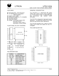 Click here to download UT611024KC-12 Datasheet