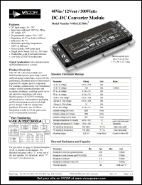 Click here to download V300C12C500A Datasheet