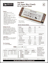 Click here to download V24A38C300BG3 Datasheet