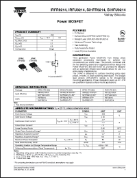 Click here to download SIHFU9214-E3 Datasheet