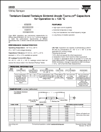 Click here to download 285D126X0250F2 Datasheet