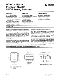 Click here to download DG418AA/883 Datasheet