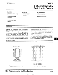 Click here to download DG503AP/883 Datasheet