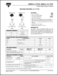 Click here to download MBRB1535CTTRRPBF Datasheet