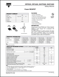 Click here to download SIHFR320-E3 Datasheet