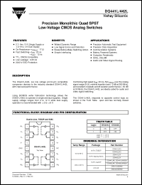 Click here to download DG442LAK883 Datasheet