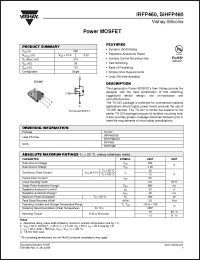 Click here to download SIHFP460 Datasheet