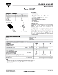 Click here to download IRLI540G Datasheet