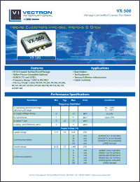 Click here to download VXCO-5001-DAE-G Datasheet