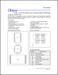 Click here to download W27E040P-12 Datasheet