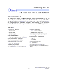 Click here to download W49L102Q-70B Datasheet