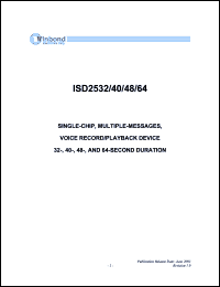 Click here to download ISD2540X Datasheet