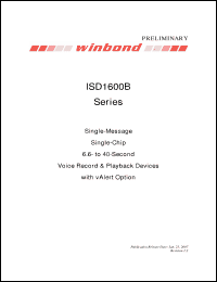 Click here to download ISD1610BSI01 Datasheet