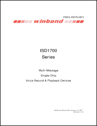 Click here to download ISD1750EYR Datasheet