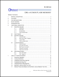 Click here to download W39F010-70B Datasheet