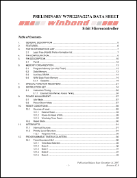 Click here to download W79E225A Datasheet