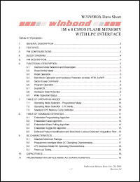 Click here to download W39V080AQ Datasheet