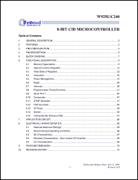 Click here to download W925E240FG Datasheet