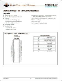 Click here to download WMS256K16-25FLM Datasheet