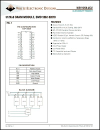 Click here to download WS512K8-20CC Datasheet