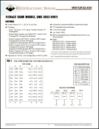 Click here to download WS512K32N-15G2TIA Datasheet