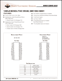 Click here to download WMS128K8L-120CMA Datasheet