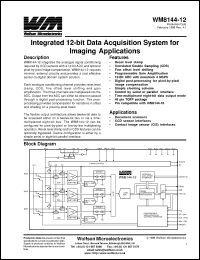 Click here to download WM8144-12CFT/V Datasheet