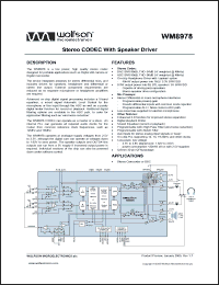 Click here to download WM8978 Datasheet