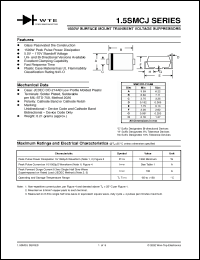 Click here to download 1.5SMCJ150C Datasheet