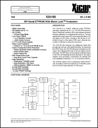 Click here to download X25160P Datasheet