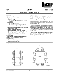 Click here to download X2816CJ-12 Datasheet