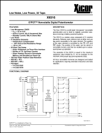 Click here to download X9316ZSM3 Datasheet