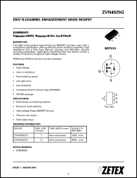 Click here to download ZVN4525G Datasheet