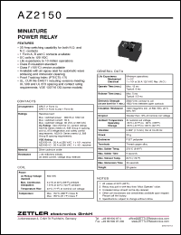 Click here to download AZ2151-1A-5D Datasheet