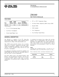 Click here to download Z86160 Datasheet
