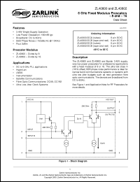 Click here to download ZL40802/DCA Datasheet