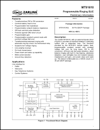 Click here to download MT91610AQ Datasheet